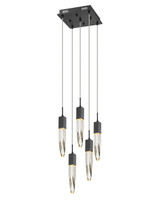 Large Chandeliers Glass Shade by Avenue Lighting ( 192 | HF1900-5-AP-BK Aspen ) 
