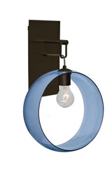 Sconces Single Glass by Besa ( 74 | 1WP-PLATOBL-BR-NI Plato ) 