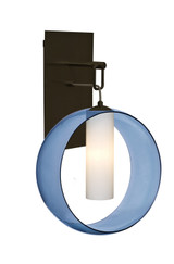 Sconces Single Glass by Besa ( 74 | 1WP-PLATOBL-LED-BR Plato ) 