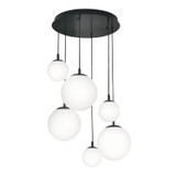 Large Chandeliers Glass Shade by AFX Lighting ( 162 | LRTP99MBBKRND6 Loretto ) 