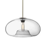 Pendants Glass Down by Besa ( 74 | 1TT-BANA15CL-SN Besa Bana 15 Pendant ) 
