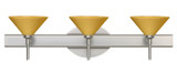 Bathroom Fixtures Three Lights by Besa ( 74 | 3SW-282490-SN Kona ) 