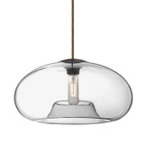 Pendants Glass Down by Besa ( 74 | 1JT-BANA15CL-EDIL-BR Besa Bana 15 Pendant ) 