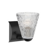 Sconces Single Glass by Besa ( 74 | 1WZ-NICO5CL-BK Besa Nico 5 Mini Sconce ) 