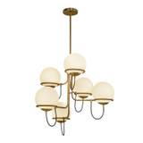 Mid. Chandeliers Glass Up by Alora ( 452 | CH458632AGOP Alba ) 