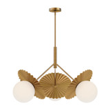 Mid. Chandeliers Glass Down by Alora ( 452 | CH501334BGOP Plume ) 