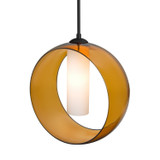 Mini Pendants Glass Down by Besa ( 74 | 1JC-PLATOAM-BK Besa Plato Pendant ) 