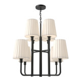 Mid. Chandeliers Candle by Alora ( 452 | CH628830MBOP Plisse ) 