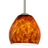 Mini Pendants Glass Down by Besa ( 74 | 1TT-412218-MED-SN Besa Bolla Stem Pendant ) 