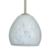 Mini Pendants Glass Down by Besa ( 74 | 1TT-412219-LED-SN Besa Bolla Stem Pendant ) 