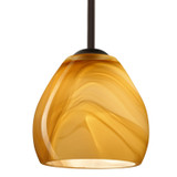 Mini Pendants Glass Down by Besa ( 74 | 1TT-4122HN-BR Besa Bolla Stem Pendant ) 