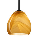 Mini Pendants Glass Down by Besa ( 74 | 1TT-4122HN-LED-BK Besa Bolla Stem Pendant ) 