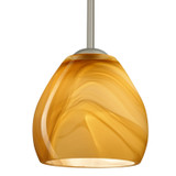 Mini Pendants Glass Down by Besa ( 74 | 1TT-4122HN-SN Besa Bolla Stem Pendant ) 