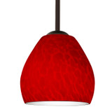 Mini Pendants Glass Down by Besa ( 74 | 1TT-4122RC-MED-BR Besa Bolla Stem Pendant ) 