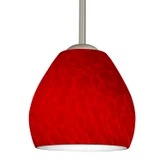 Mini Pendants Glass Down by Besa ( 74 | 1TT-4122RC-MED-SN Besa Bolla Stem Pendant ) 