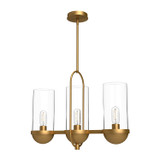 Mini Chandeliers Glass Shade by Alora ( 452 | LP539024AGCL Cyrus ) 