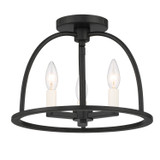 Semi-Flush Mts. Candle by Crystorama ( 60 | ABB-3003-BK_CEILING Abbott ) 