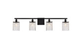 Bathroom Fixtures Four Lights by Elegant Lighting ( 173 | LD7012BK Phineas ) 