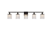 Bathroom Fixtures Five+Lights by Elegant Lighting ( 173 | LD7014BK Phineas ) 