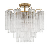 Semi-Flush Mts. Glass Down by Crystorama ( 60 | ADD-300-AG-CL_CEILING Addis ) 