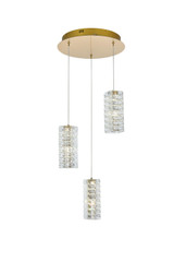 Mini Chandeliers Multi-Port/Cascade by Elegant Lighting ( 173 | 3680D3RSG Aston ) 