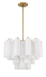 Mini Chandeliers Glass Shade by Crystorama ( 60 | ADD-306-AG-WH Addis ) 
