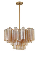 Mid. Chandeliers Glass Down by Crystorama ( 60 | ADD-308-AG-AM Addis ) 