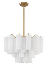 Mid. Chandeliers Glass Down by Crystorama ( 60 | ADD-308-AG-WH Addis ) 