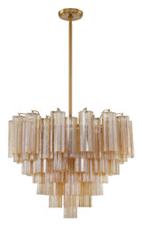 Mid. Chandeliers Glass Down by Crystorama ( 60 | ADD-312-AG-AM Addis ) 