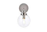 Sconces Single Glass by Elegant Lighting ( 173 | LD7031W8PN Hanson ) 