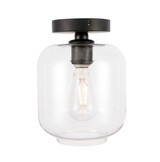 Flush Mounts Glass Down by Elegant Lighting ( 173 | LD2270BK Collier ) 