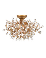 Semi-Flush Mts. Candle by Currey and Company ( 142 | 9000-1123 Crystal Bud Collection ) 