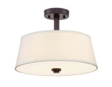 Semi-Flush Mts. Drum Shade by Designers Fountain ( 43 | 88511-SB Studio ) 