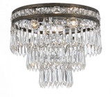 Flush Mounts Drum Shade by Crystorama ( 60 | 5260-EB-CL-MWP Mercer ) 