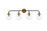 Bathroom Fixtures Four Lights by Elegant Lighting ( 173 | LD7037W38BRB Hanson ) 