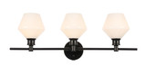 Bathroom Fixtures Three Lights by Elegant Lighting ( 173 | LD2317BK Gene ) 
