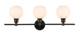 Bathroom Fixtures Three Lights by Elegant Lighting ( 173 | LD2319BK Collier ) 