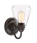 Sconces Single Glass by Designers Fountain ( 43 | 90201-SB Foundry ) 