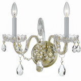 Sconces Double Candle by Crystorama ( 60 | 1032-PB-CL-MWP Traditional Crystal ) 