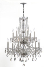 Mid. Chandeliers Candle by Crystorama ( 60 | 1137-CH-CL-MWP Traditional Crystal ) 