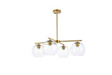 Mid. Chandeliers Glass Down by Elegant Lighting ( 173 | LD2331BR Opus ) 