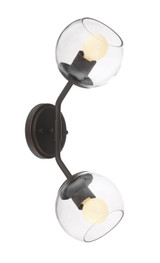 Sconces Double Glass by Designers Fountain ( 43 | 91202-SB Meridian ) 