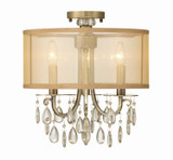 Semi-Flush Mts. Drum Shade by Crystorama ( 60 | 5623-AB_CEILING Hampton ) 