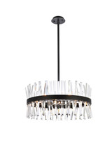 Mid. Chandeliers Drum Shade by Elegant Lighting ( 173 | 6200D25BK Serephina ) 