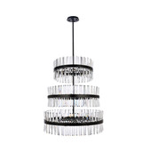 Large Chandeliers Glass Shade by Elegant Lighting ( 173 | 6200G36L3BK Serephina ) 