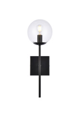 Sconces Single Glass by Elegant Lighting ( 173 | LD2359BK Neri ) 