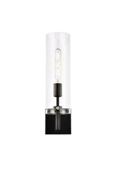 Sconces Single Glass by Elegant Lighting ( 173 | LD2362BK Savant ) 