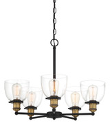 Mid. Chandeliers Glass Up by Designers Fountain ( 43 | 92685-VB Bryson ) 