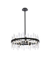 Mid. Chandeliers Drum Shade by Elegant Lighting ( 173 | 2200D25BK Serena ) 