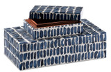 Home Accents Boxes by Currey and Company ( 142 | 1200-0199 Indigo Collection ) 